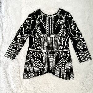 AKIRA Couture Black Label Rhinestone Embellished Black Evening Romper 3X NWT